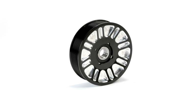 Fleece Performance 03-18 Dodge 2500/3500 Cummins Upper Fan Pulley Idler (Black Contrast)-thumbmail-2