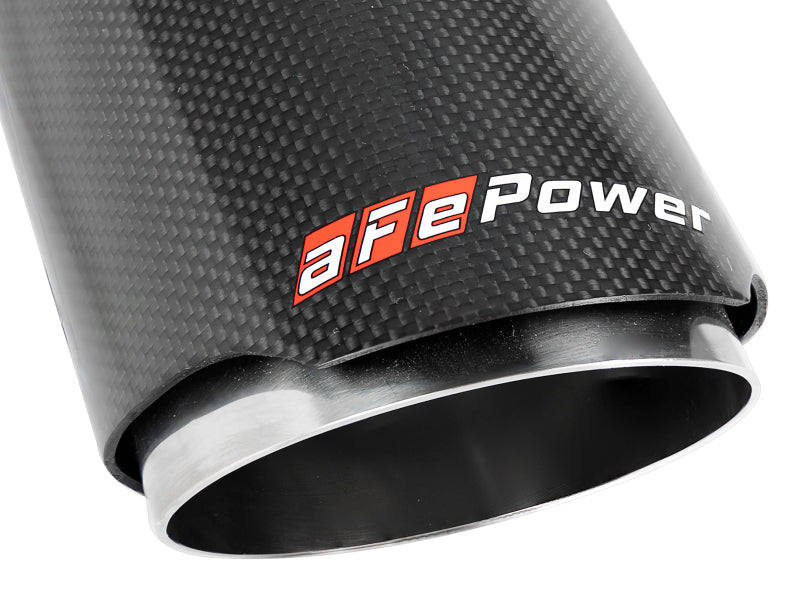 aFe MACH Force-Xp 409 SS Clamp-On Exhaust Tip 2.5in. Inlet / 4in. Outlet / 7in. L - Carbon-thumbmail-8