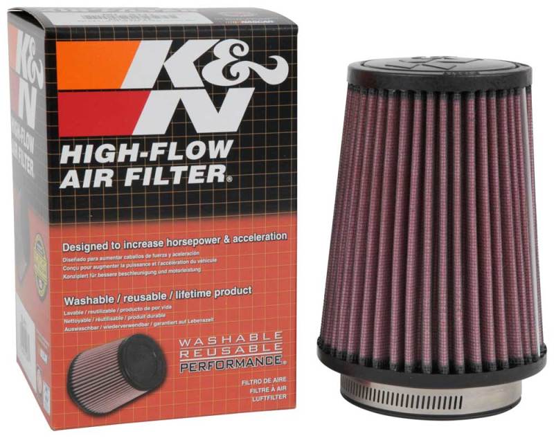 K&N Filter Universal Rubber Filter 3  Flange 4 1/2 Base inch 3 1/2 inch Top 5 3/4 inch Height-thumbmail-21
