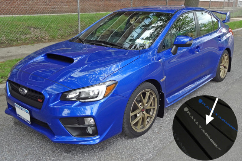 Rally Armor 15-21 Subaru WRX/STI (Sedan ONLY) Black UR Mud Flap w/ Silver Logo-thumbmail-19