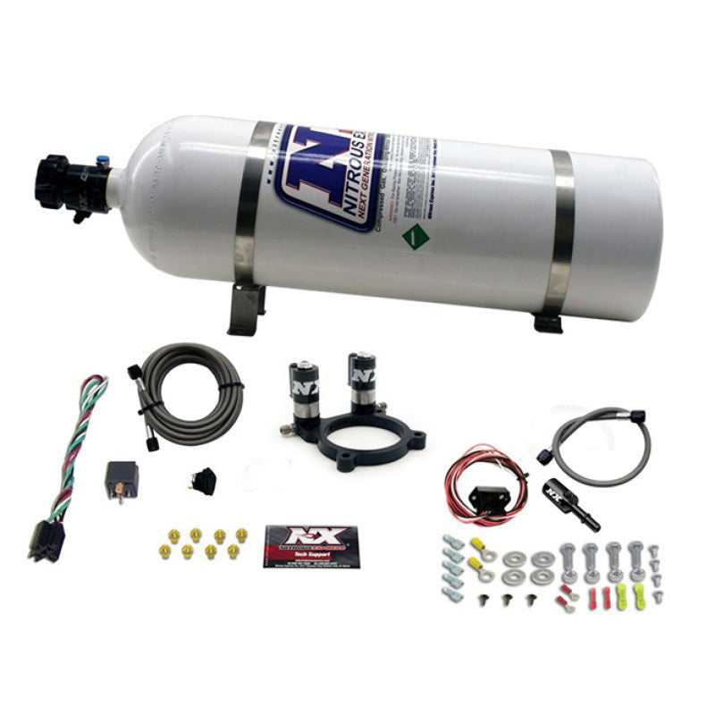 Nitrous Express Ford 3.5L/3.7L V6 Nitrous Plate Kit w/15lb Bottle-thumbmail-2