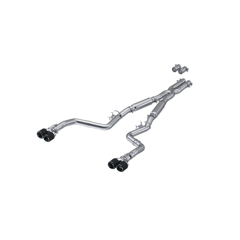 MBRP 17-Up Dodge Challenger 5.7L/6.2L/6.4L Carbon Fiber Quad Tip T304 Catback Exhaust-thumbmail-2