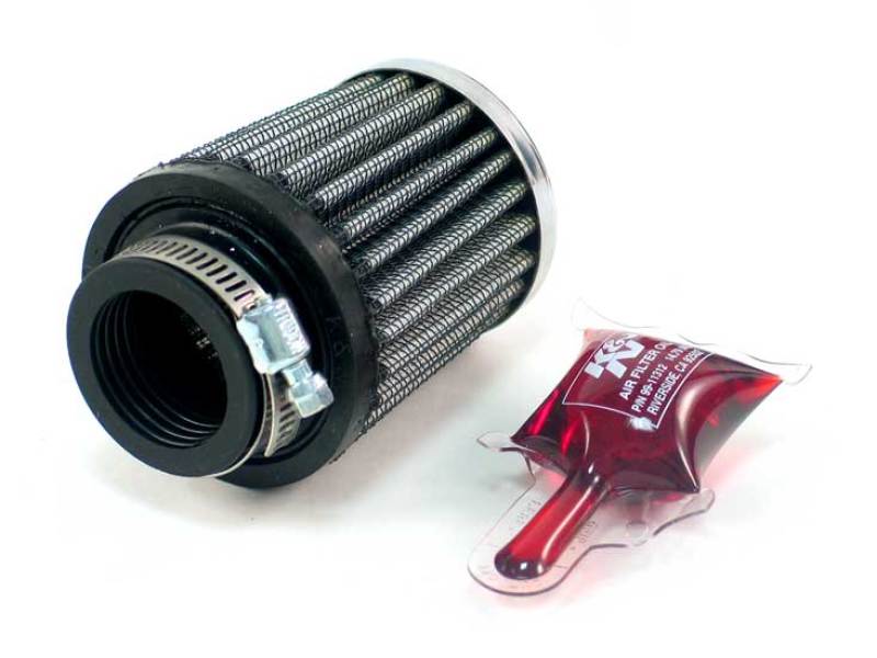 K&N Universal Chrome Filter 1 1/8 inch FLG / 2 1/4 inch Bottom / 2 inch Top / 2.5 inch Height-thumbmail-3