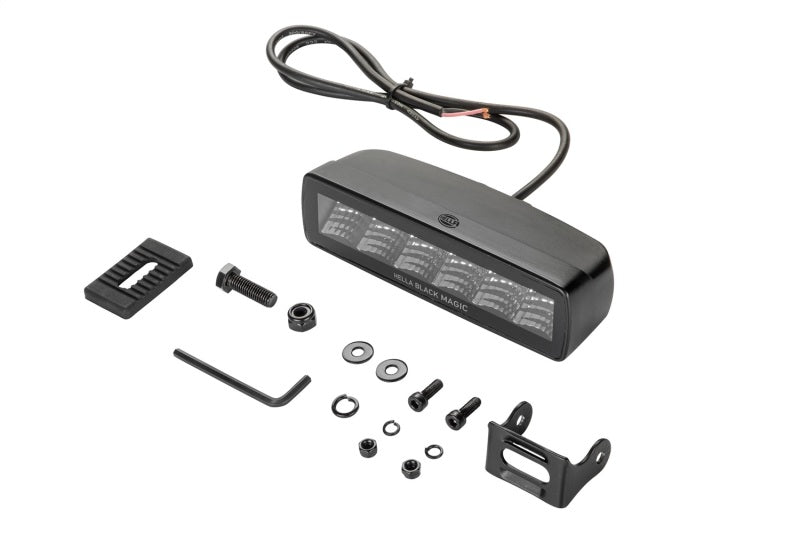 Hella Universal Black Magic 6 L.E.D. Mini Light Bar - Flood Beam-thumbmail-2