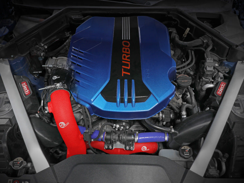 AFE 2018-2020 Kia Stinger 19-22 G70 BladeRunner 3in Aluminum Hot Charge Pipe Red-thumbmail-2