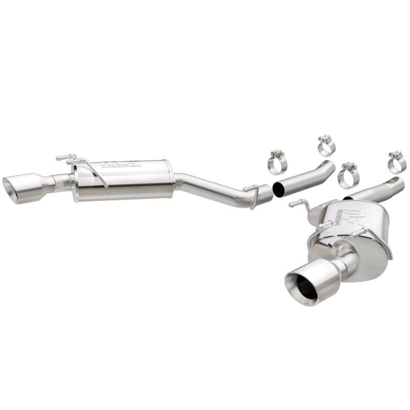 MagnaFlow Axle-Back Stainless Dual Split 4in Polished Tips 10-15 Chevrolet Camaro Convert. 3.6L V6-thumbmail-2