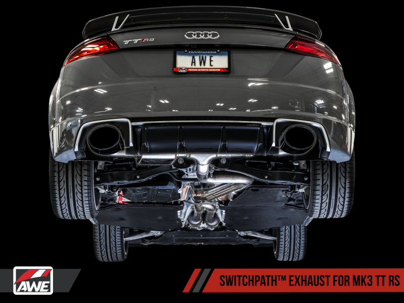 AWE Tuning 18-19 Audi TT RS 2.5L Turbo Coupe 8S/MK3 SwitchPath Exhaust w/Diamond Black RS-Style Tips-thumbmail-7