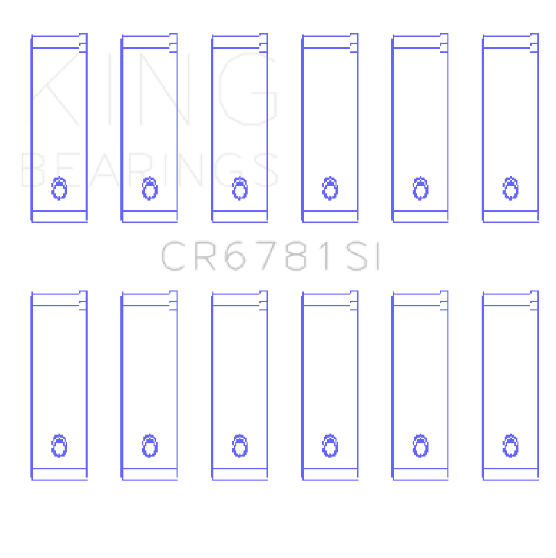 King 01/98-12/09 Chrysler 167CI / 2.7 Liter EER V6 Rod Bearing Set-thumbmail-2