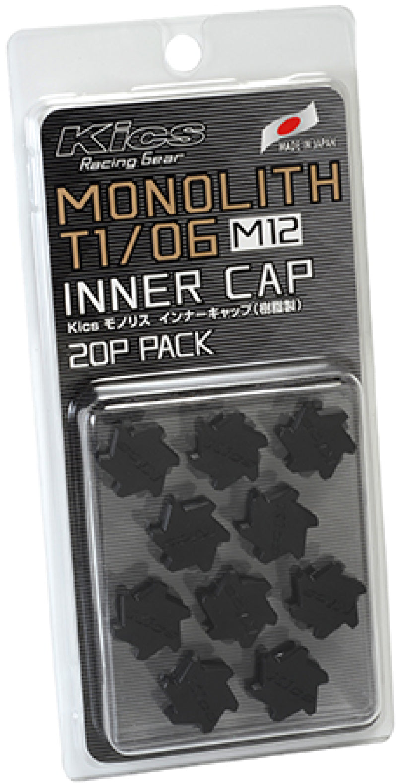 Project Kics M12 Monolith Cap - Black (Only Works For M12 Monolith Lugs) - 20 Pcs-thumbmail-1