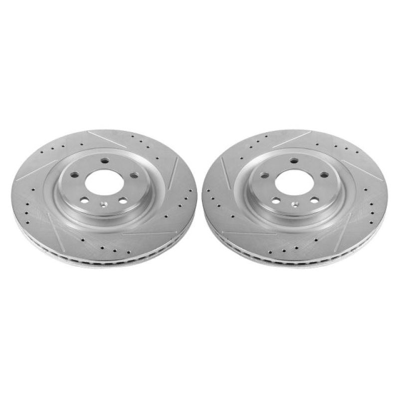 Power Stop 17-19 Audi A4 Rear Evolution Drilled & Slotted Rotors - Pair-thumbmail-1
