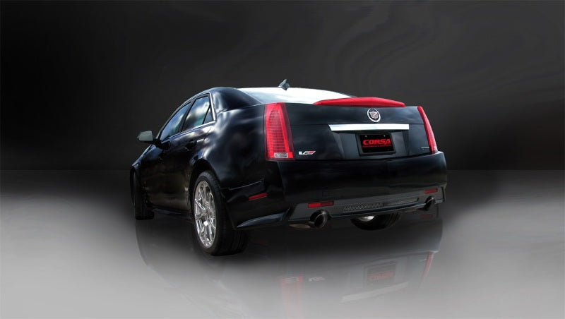 Corsa 09-13 Cadillac CTS Sedan V 6.2L V8 Black Sport Axle-Back Exhaust-thumbmail-4