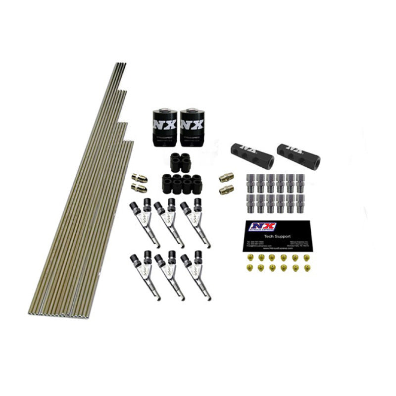 Nitrous Express 6 Cyl SSV/Std Plumb Kit w/2 Solenoids & 150HP Jets Incl Hardware-thumbmail-2