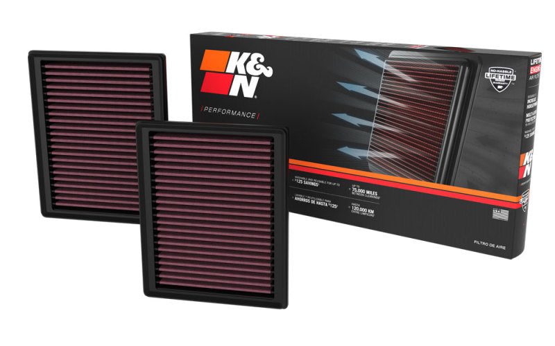 K&N 2023 Nissan Z 3.0L V6 Replacement Air Filter (Includes 2 Filters)-thumbmail-4