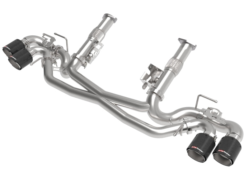 AFe MACH Force-Xp 304 Stainless Steel Cat-Back Exhaust Carbon 2020 Chevrolet Corvette C8-thumbmail-1