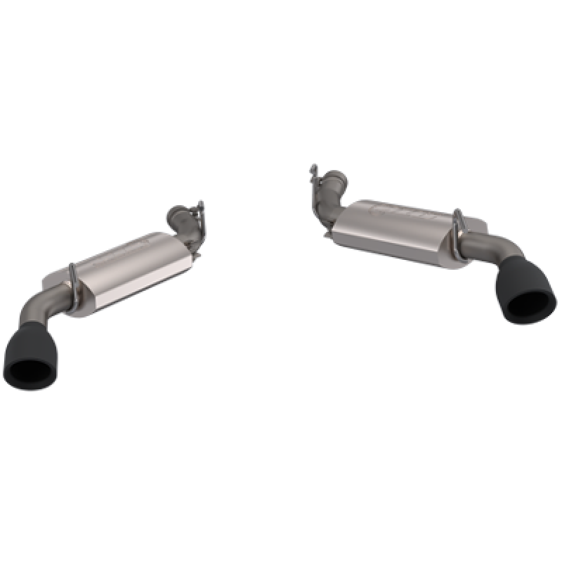 QTP 10-13 Chevrolet Camaro SS 6.2L 304SS AR3 Axle Back Exhaust w/4.5in Black Tips-thumbmail-3