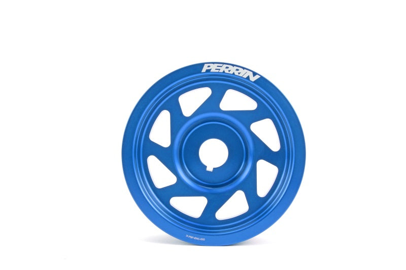 Perrin 93-11 Subaru Impreza / 02-14 WRX / 04-21 STI EJ Crank Pulley - Blue (w/AC)-thumbmail-4