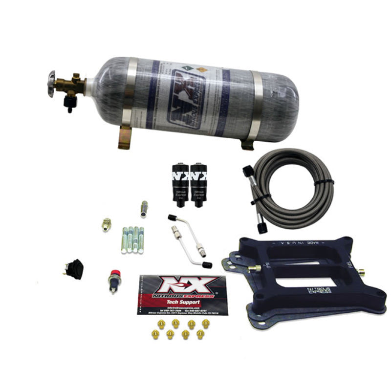 Nitrous Express 4150 Hitman 4-BBL Nitrous Kit (100-200HP) w/Composite Bottle-thumbmail-2