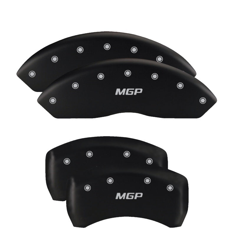 MGP 4 Caliper Covers Engraved Front & Rear MGP Matte Black finish silver ch-thumbmail-3
