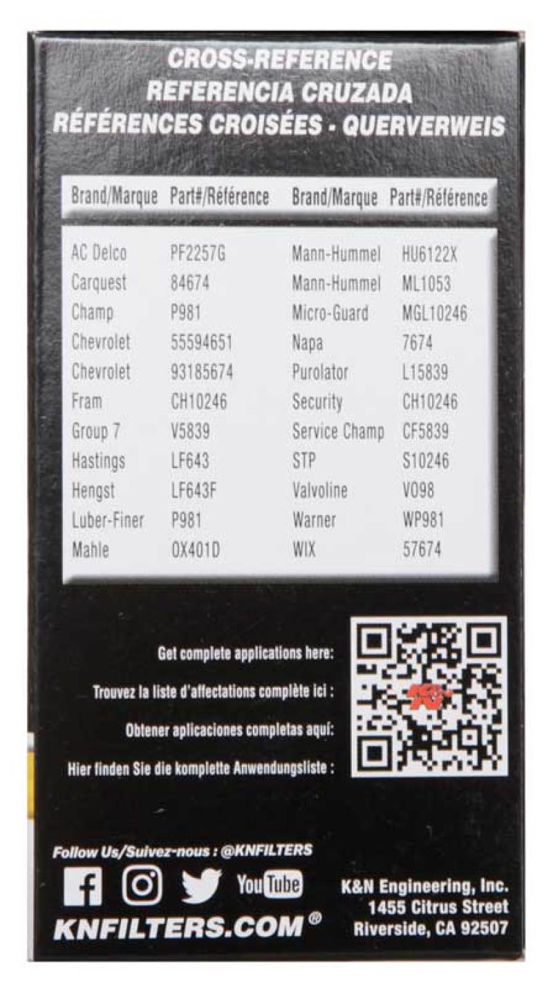 K&N Performance Oil Filter for 09-19 GM 1.4L / 1.6L / 1.8L w/ Hengst Filter Housing-thumbmail-9