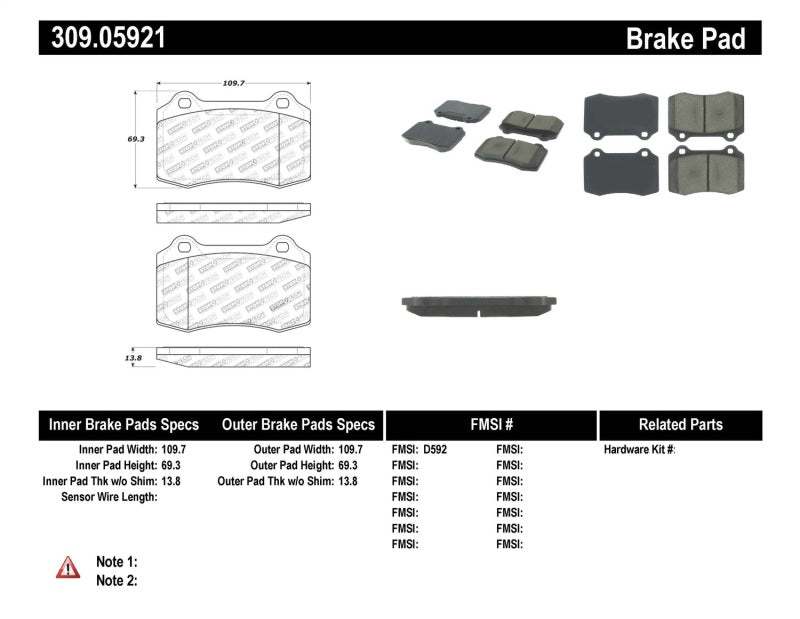 StopTech Performance 00-06 Jaguar S Typre R / XJ R / XJR-S / XJ Sport Rear Brake Pads-thumbmail-12