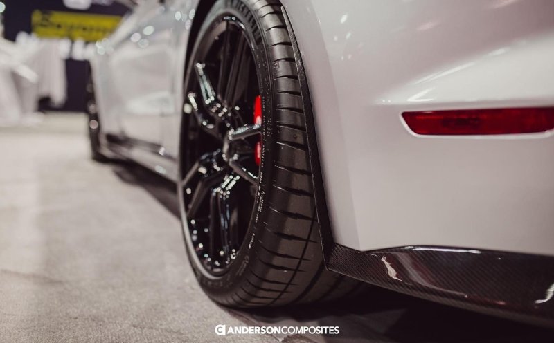 Anderson Composites 2020 Ford Mustang/Shelby GT500 Carbon Fiber Rear Mud Guards-thumbmail-6