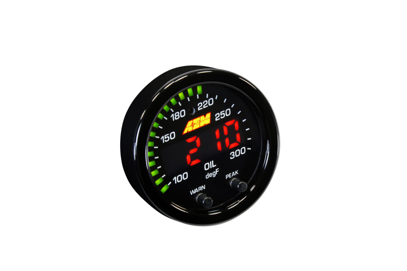 AEM X-Series Temperature 100-300F Gauge Kit (ONLY Black Bezel and Water Temp. Faceplate)-thumbmail-22