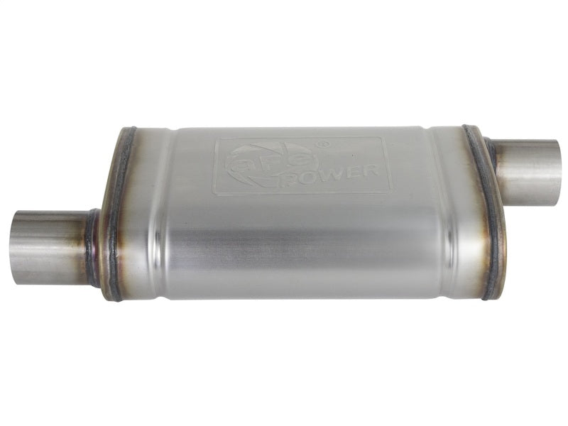aFe MACH Force-Xp 409 SS Muffler 2.5in Offset Inlet/2.5in Offset Outlet 14in L x 9in W x 4in H Body-thumbmail-4