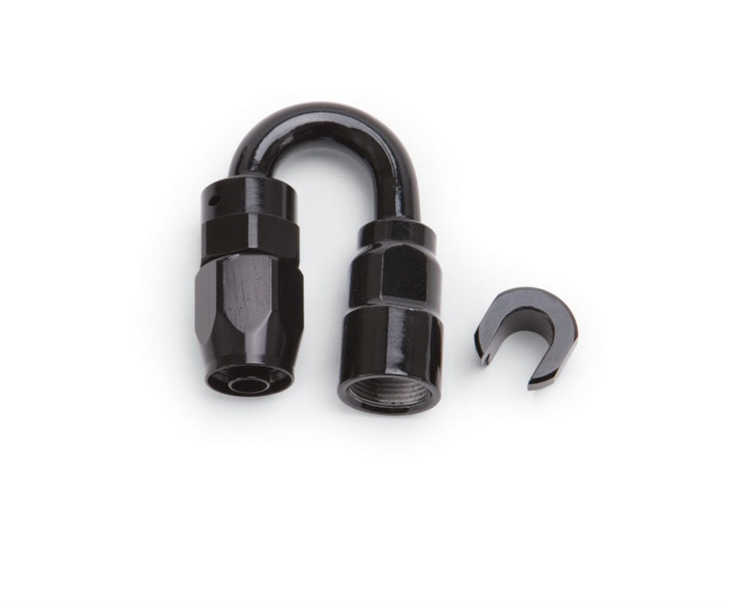 Russell Performance 3/8in SAE Quick Disc Female to -6 Hose Black 180 Degree Hose End-thumbmail-5