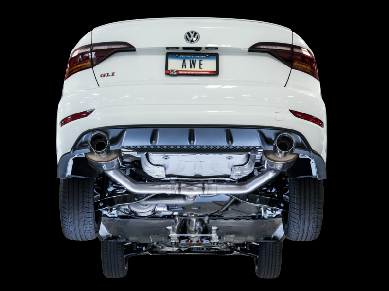 AWE Tuning 18-21 Volkswagen Jetta GLI Mk7 Touring Exhaust - Chrome Silver Tips (Fits High-Flow DP)-thumbmail-8