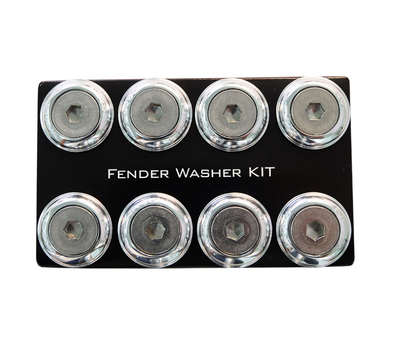 NRG Fender Washer Kit w/Color Matched M8 Bolt Rivets For Plastic (Silver) - Set of 8-thumbmail-4