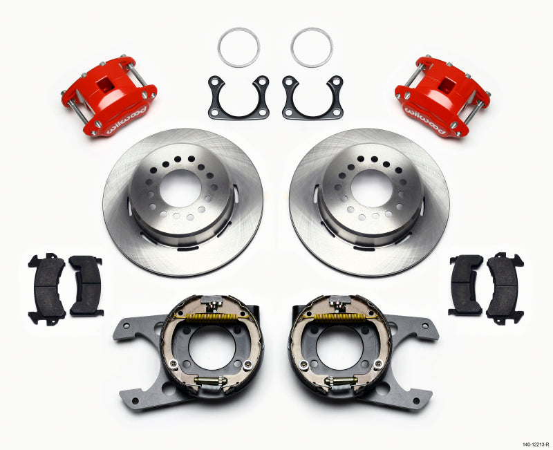 Wilwood D154 P/S Park Brake Kit Red Big Ford 2.36in Offset-thumbmail-1