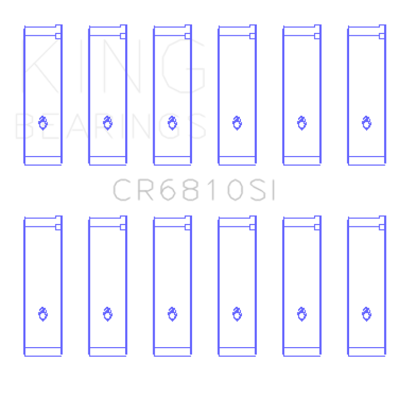 King Chrysler 215 (Size .026) Connecting Rod Bearings (Set of 6)-thumbmail-2
