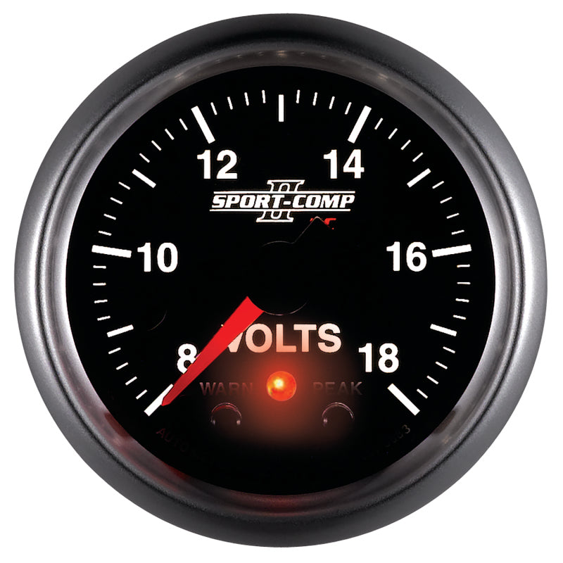 Autometer Sport-Comp II 2-1/16in Digital Voltometer Gauge - 18V-thumbmail-5