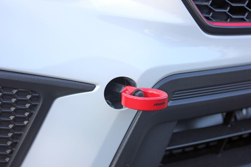 Perrin 18-21 WRX/STI / 13-20 BRZ / 17-20 Toyota 86 Front Tow Hook Kit - Red-thumbmail-9