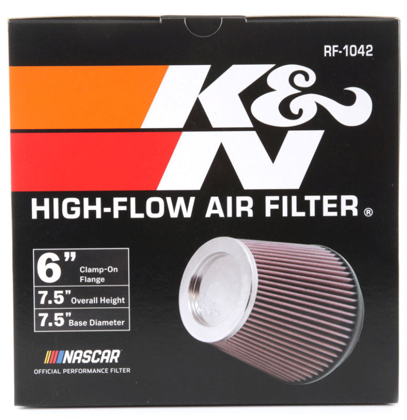 K&N Round Tapered Universal Air Filter 6in Flange ID x 7.5in Base OD x 5in Top OD x 6.5in Height-thumbmail-18