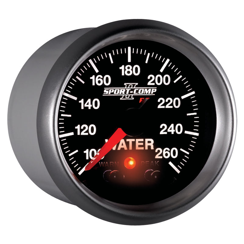 Autometer Sport-Comp II 52.4mm 100-260 Deg F Water Temp Peak & Warn w/ Electronic Control Gauge-thumbmail-6