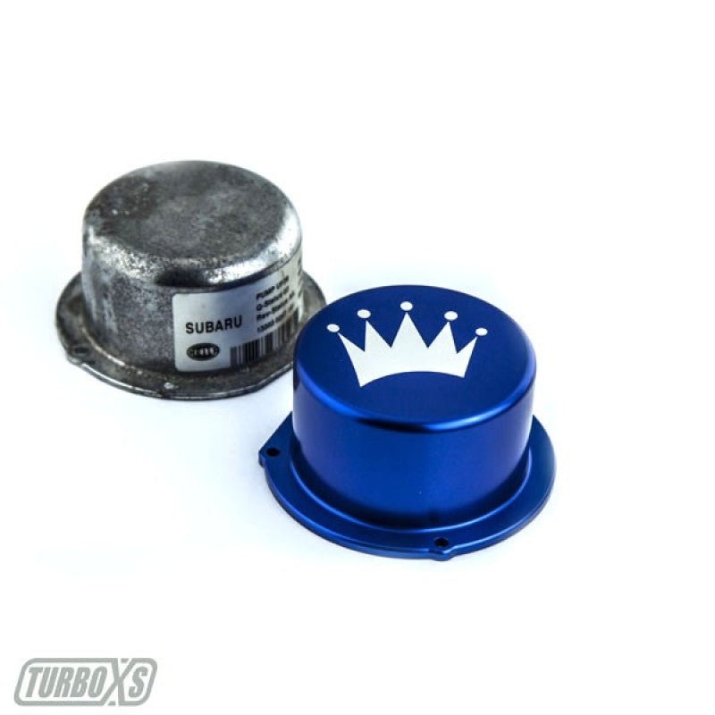 Turbo XS 15-16 Subaru WRX Billet Aluminum Vacuum Pump Cover - Blue-thumbmail-5