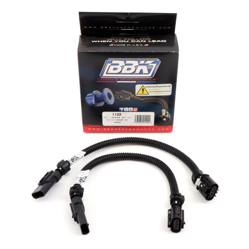 BBK 16-20 GM Camaro 6.2L SS Manual Trans O2 Sensor Wire Harness Extensions (Front)-thumbmail-2