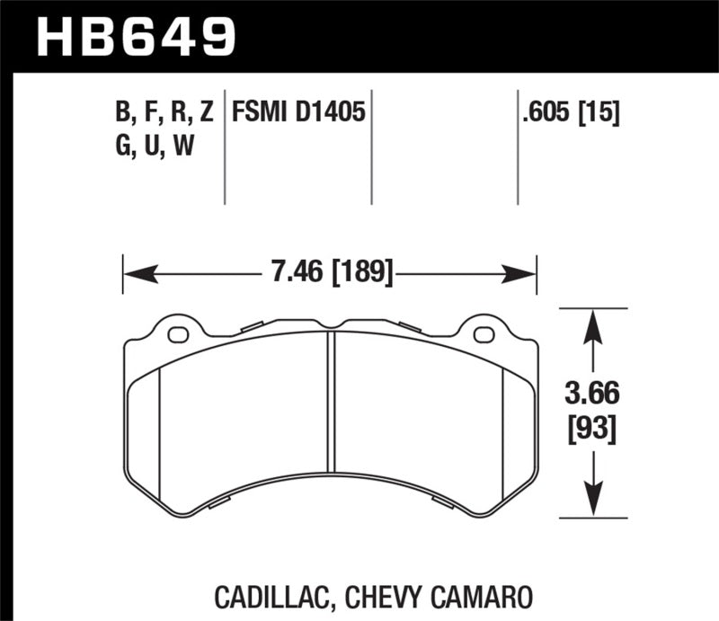 Hawk 08-12 Cadillac CTS-V / 12 Jeep Grand Cherokee (WK2) SRT8 DTC-30 Front Race Brake Pads-thumbmail-2