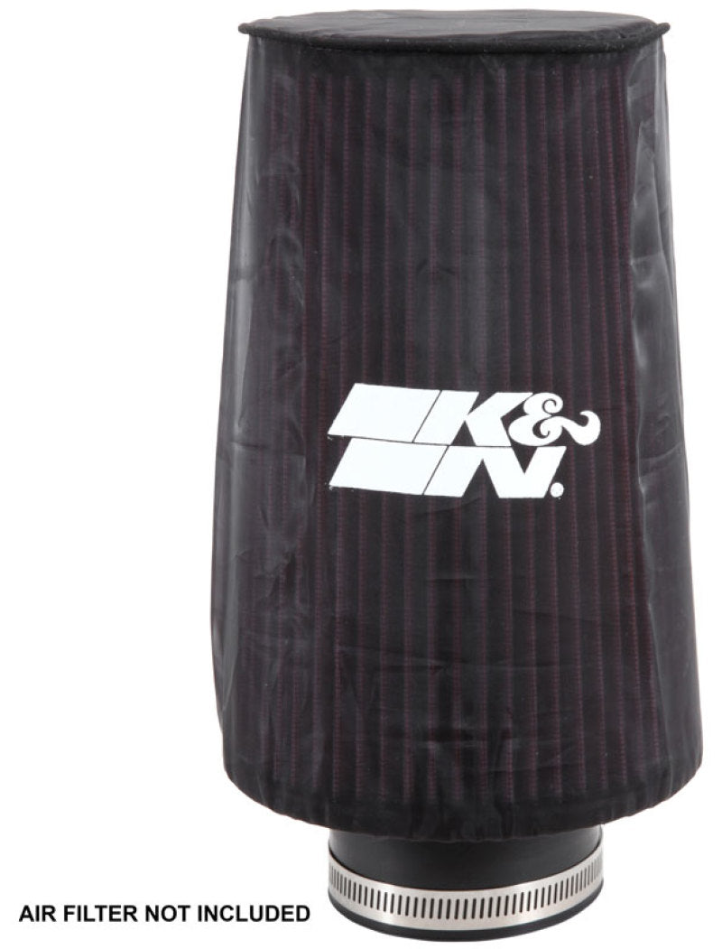 K&N Universal Round Tapered Filter Wrap - Black - 6in Base ID x 4.625in Top ID x 9in Height-thumbmail-3
