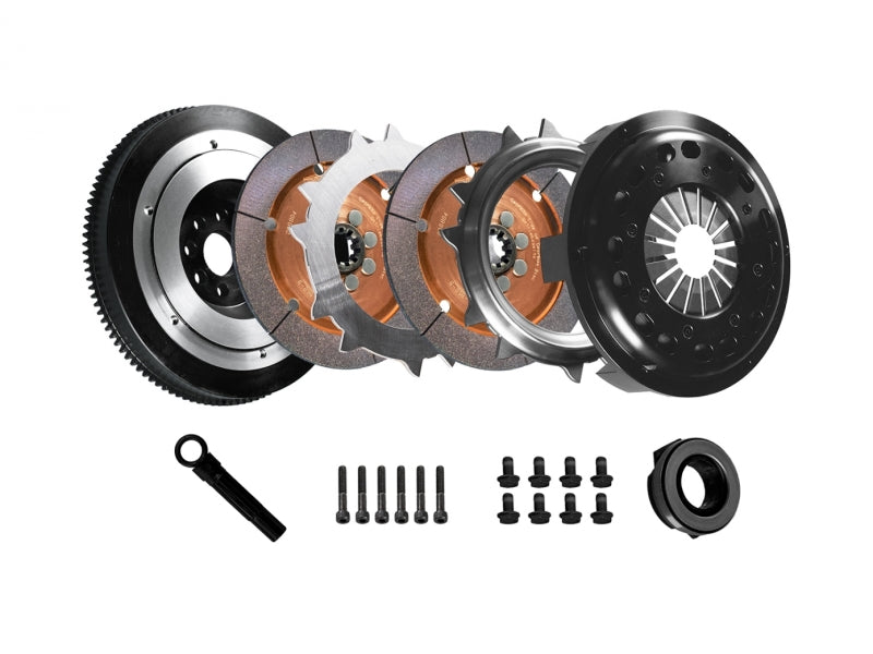 DKM Clutch BMW E34/E36/E39/E46/Z3 (6 Cyl) Ceramic Twin Disc MR Clutch w/Flywheel (650 ft/lbs Torque)-thumbmail-3