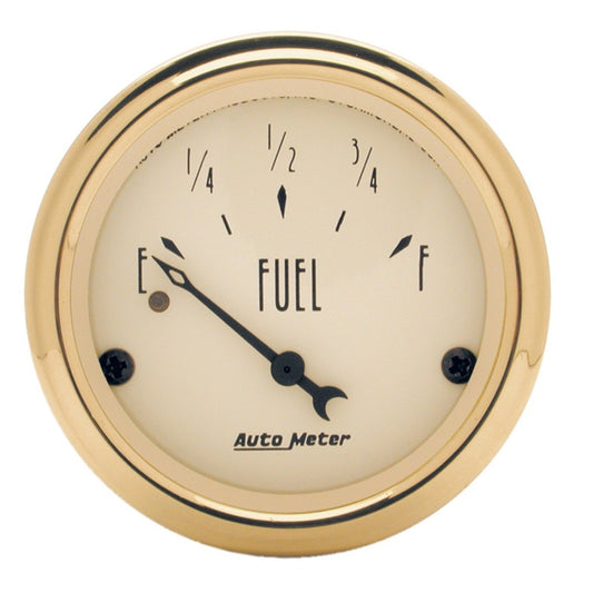 AutoMeter Gauge Fuel Level 2-1/16in. 240 Ohm(e) to 33 Ohm(f) Elec Golden Oldies