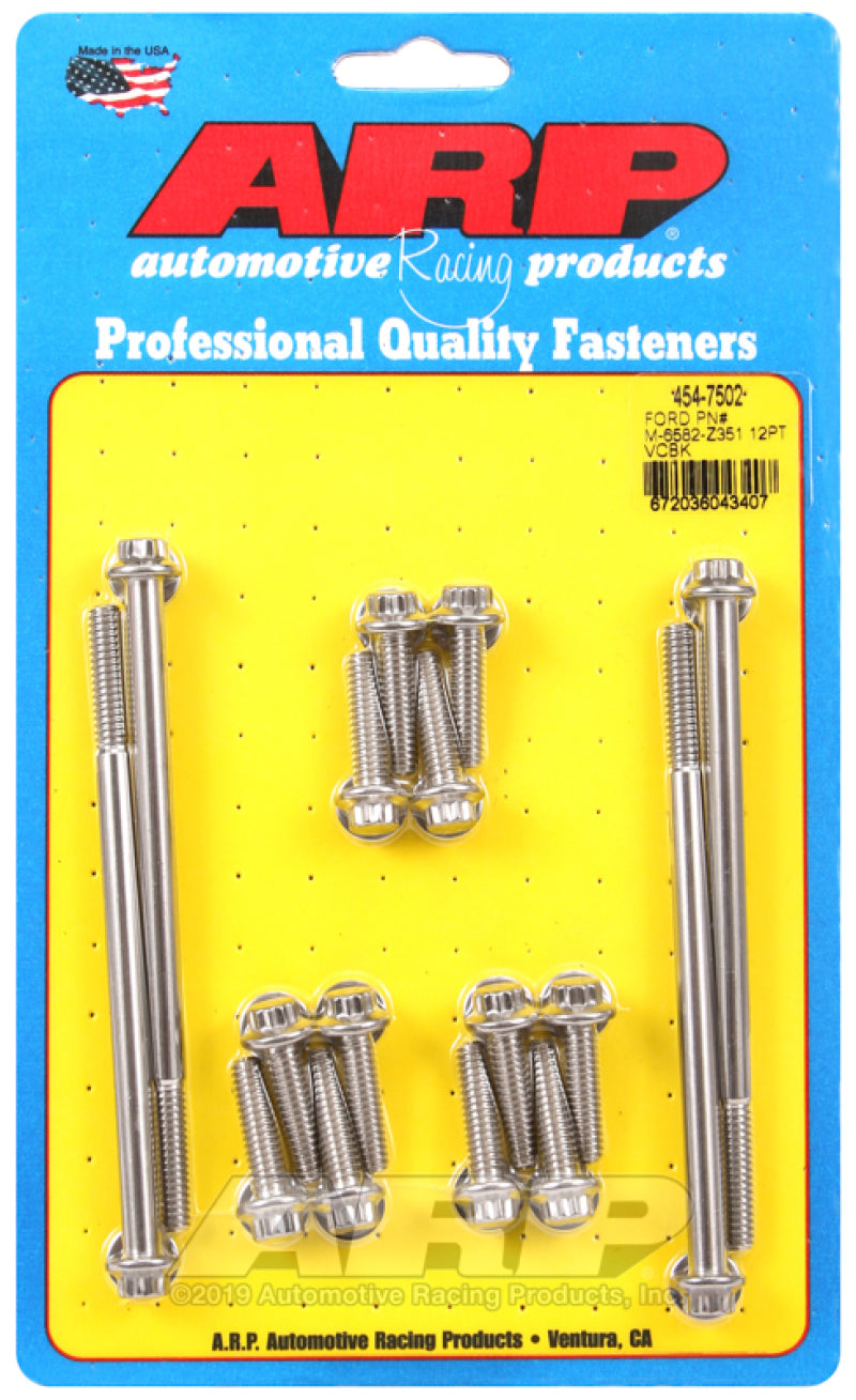 ARP SB Ford PN M-6582-Z351 12pt Valve Cover Bolt Kit-thumbmail-1