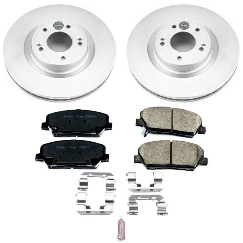 Power Stop 10-16 Hyundai Genesis Coupe Front Z17 Evolution Geomet Coated Brake Kit-thumbmail-1