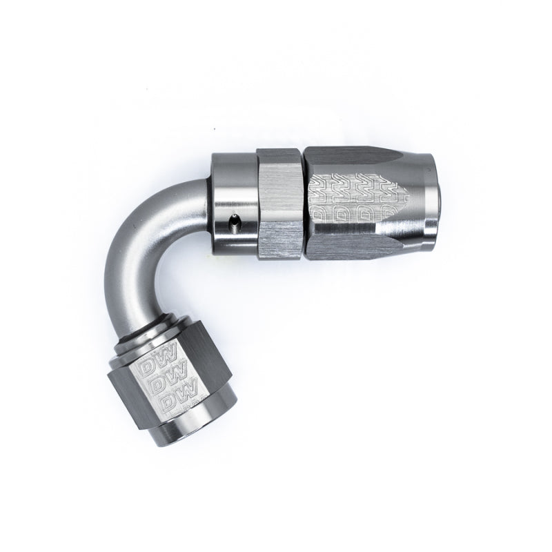 DeatschWerks 6 AN Female Flare Swivel 120-Degree Hose End CPE - Anodized Matte Black-thumbmail-2