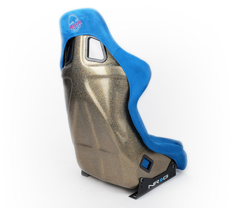 NRG FRP Bucket Seat ULTRA Edition - Large (Blue Alcantara/Gold Glitter Back)-thumbmail-10