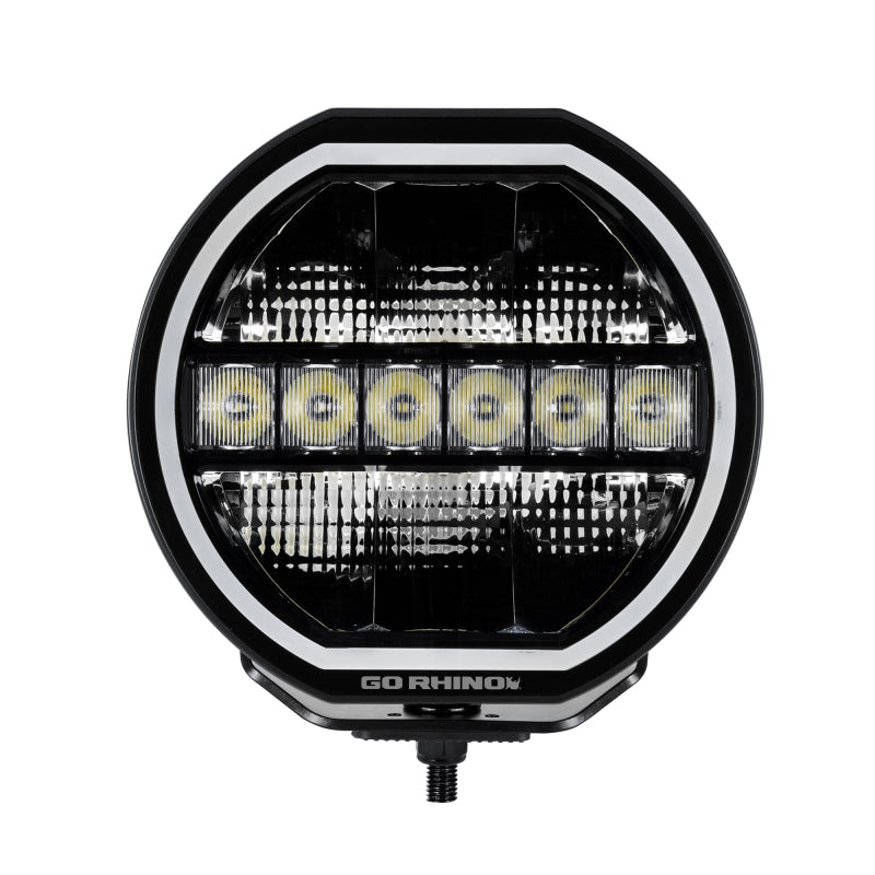 Go Rhino Xplor Blackout Series Maxline LED Hi/Low Beam w/Multi DRL (Surface Mount) 9in. - Blk-thumbmail-2