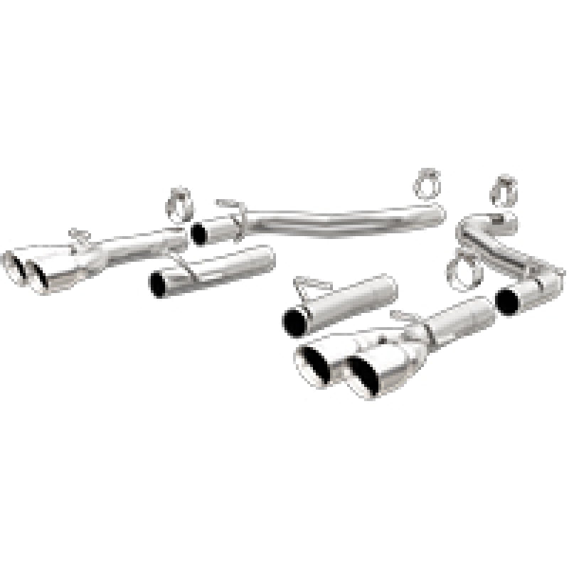 MagnaFlow Axle-Back, SS, 2.5in, Quad Split Rear 3.5in Tip 2015 Dodge Challenger 3.6L V6-thumbmail-4
