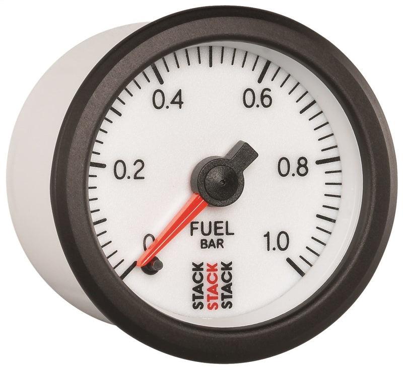 Autometer Stack 52mm 0-1 Bar M10 Male Pro Stepper Motor Fuel Pressure Gauge - White-thumbmail-6