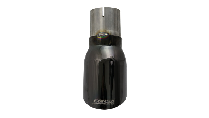 Corsa Single Universal 2.75in Inlet / 4in Outlet Black PVD Pro-Series Tip Kit-thumbmail-6